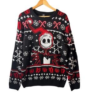 Disney Nightmare Before Christmas sweater Jack Skellington Men’s XL Ugly Holiday